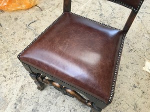 Leather dining chair