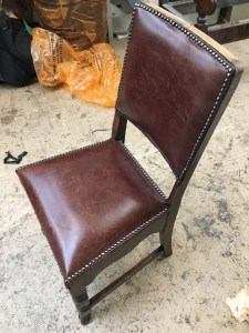 Leather dining chair - after