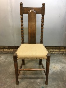 Dining chair in hessain