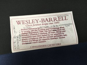 Wesley-Barrell label detail