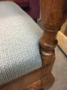 Bench seat - fabric detail