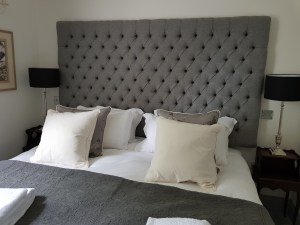 Deep buttoned headboard