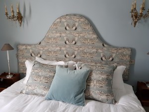 Moth headboard & cushions