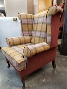 Wingback chair side