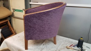 Purple tub chair