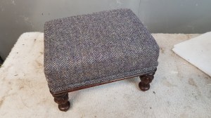 Small Harris Tweed footstool